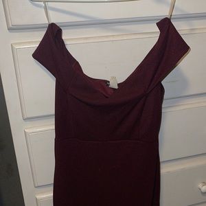 Fashion Nova do or die dress worn twice, size large, burgundy